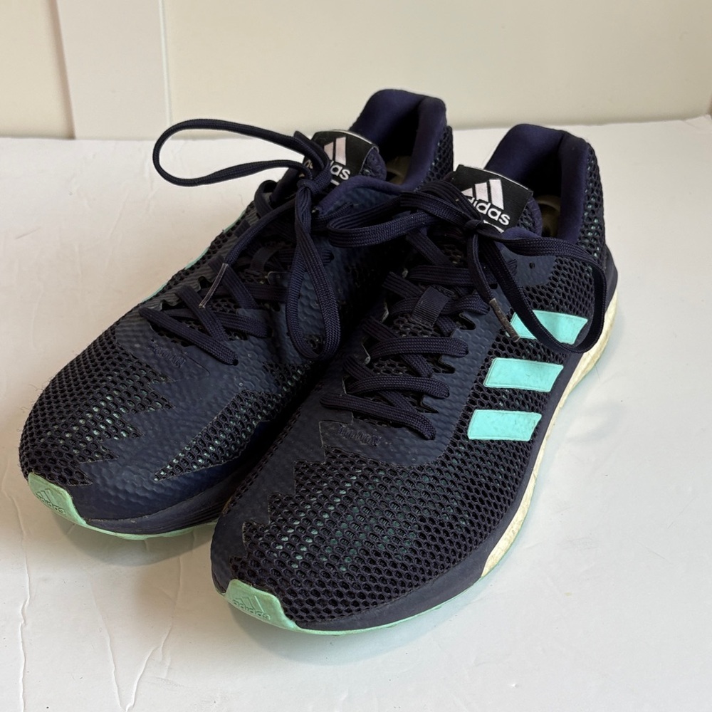 Adidas Navy and Teal Running Shoes